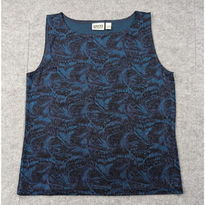 Chicos Design Tank Womens 3 US XL Slinky Knit Art To Wear Dark Whimsical Witchy